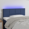 Cabecero con LED de tela azul 100x5x78/88 cm