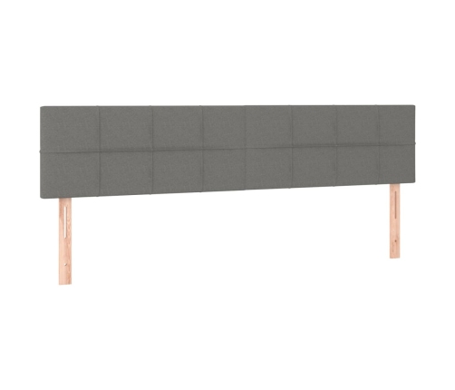 Cabecero con LED de tela gris oscuro 180x5x78/88 cm