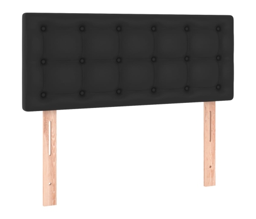 Cabecero con LED cuero sintético negro 90x5x78/88 cm