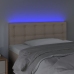 Cabecero con LED cuero sintético color capuchino 90x5x78/88 cm