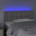 Cabecero con LED cuero sintético gris 100x5x78/88 cm