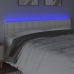 Cabecero con LED cuero sintético blanco 180x5x78/88 cm