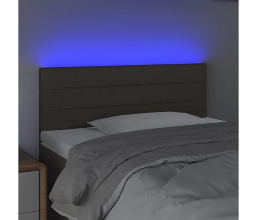 vidaXL Cabecero con LED de tela gris taupe 100x5x78/88 cm