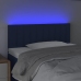 Cabecero con LED de tela azul 90x5x78/88 cm