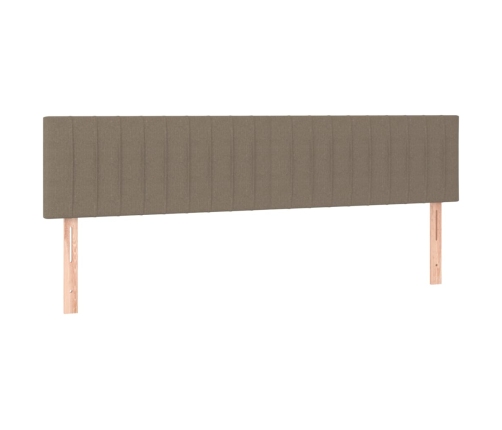 vidaXL Cabecero con LED de tela gris taupe 180x5x78/88 cm