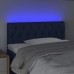 Cabecero con LED de tela azul 90x7x78/88 cm