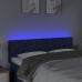 Cabecero con LED de tela azul 160x7x78/88 cm