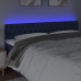 Cabecero con LED de tela azul 180x7x78/88 cm