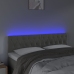 Cabecero con LED de terciopelo gris claro 160x7x78/88 cm