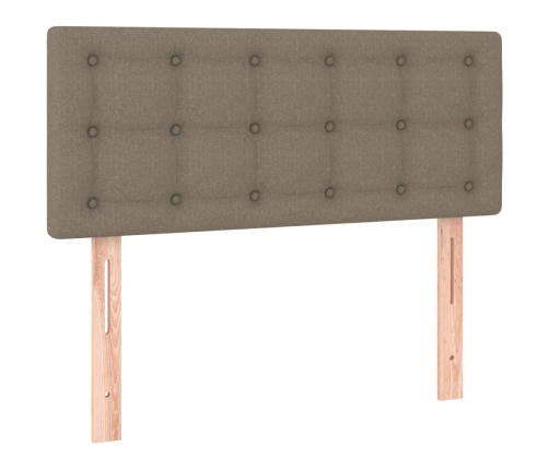 Cabecero con LED de tela gris taupe 80x5x78/88 cm