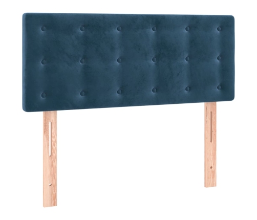 Cabecero con LED de terciopelo azul oscuro 80x5x78/88 cm