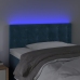 Cabecero con LED de terciopelo azul 100x5x78/88 cm