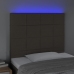 Cabecero con luces LED tela gris taupe 80x5x118/128 cm