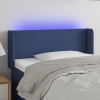 Cabecero con LED de tela azul 83x16x78/88 cm