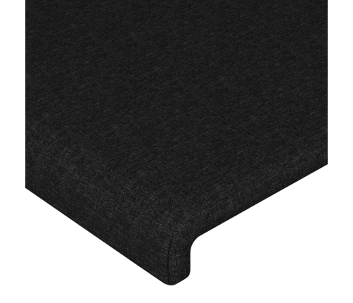 Cabecero con LED de tela negro 103x16x78/88 cm