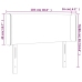 Cabecero con LED de tela negro 103x16x78/88 cm