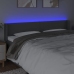 Cabecero con LED de tela gris oscuro 163x16x78/88 cm