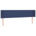 Cabecero con LED de tela azul 183x16x78/88 cm