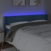 Cabecero con LED de terciopelo azul oscuro 163x16x78/88 cm