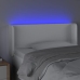 Cabecero con LED cuero sintético blanco 83x16x78/88 cm