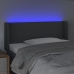 Cabecero con LED de tela gris oscuro 83x16x78/88 cm