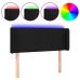 Cabecero con LED de tela negro 83x16x78/88 cm