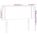 Cabecero con LED de tela negro 83x16x78/88 cm