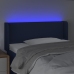 Cabecero con LED de tela azul 83x16x78/88 cm