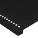 Cabecero con LED de tela negro 147x16x78/88 cm
