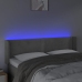 Cabecero con LED de terciopelo gris claro 147x16x78/88 cm