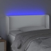 Cabecero con LED cuero sintético blanco 103x16x78/88 cm