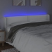 Cabecero con LED cuero sintético blanco 163x16x78/88 cm