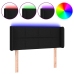 Cabecero con LED de tela negro 83x16x78/88 cm