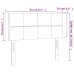 Cabecero con LED de tela negro 83x16x78/88 cm