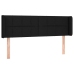 Cabecero con LED de tela negro 147x16x78/88 cm