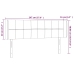 Cabecero con LED de tela negro 147x16x78/88 cm
