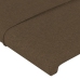 Cabecero con LED de tela marrón oscuro 163x16x78/88 cm