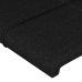 Cabecero con LED de tela negro 203x16x78/88 cm