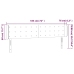 Cabecero con LED cuero sintético gris 183x16x78/88 cm