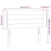 Cabecero con LED de tela negro 83x16x78/88 cm