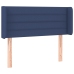 Cabecero con LED de tela azul 93x16x78/88 cm