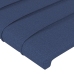 Cabecero con LED de tela azul 93x16x78/88 cm