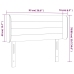 Cabecero con LED de tela azul 93x16x78/88 cm