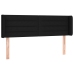 Cabecero con LED de tela negro 147x16x78/88 cm