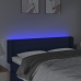 Cabecero con LED de tela azul 147x16x78/88 cm