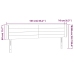 Cabecero con LED de tela negro 163x16x78/88 cm