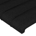 Cabecero con LED de tela negro 183x16x78/88 cm