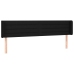 Cabecero con LED de tela negro 203x16x78/88 cm