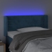 Cabecero con LED de terciopelo azul oscuro 83x16x78/88 cm