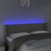 Cabecero con LED de terciopelo gris claro 147x16x78/88 cm